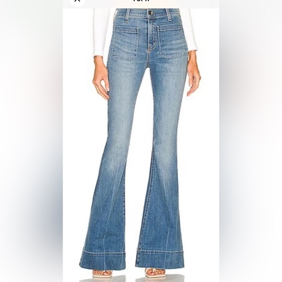 New Veronica Beard High Rise Sheridan Bell Bottoms  Jeans Denim Keystone 29 - Picture 1 of 11